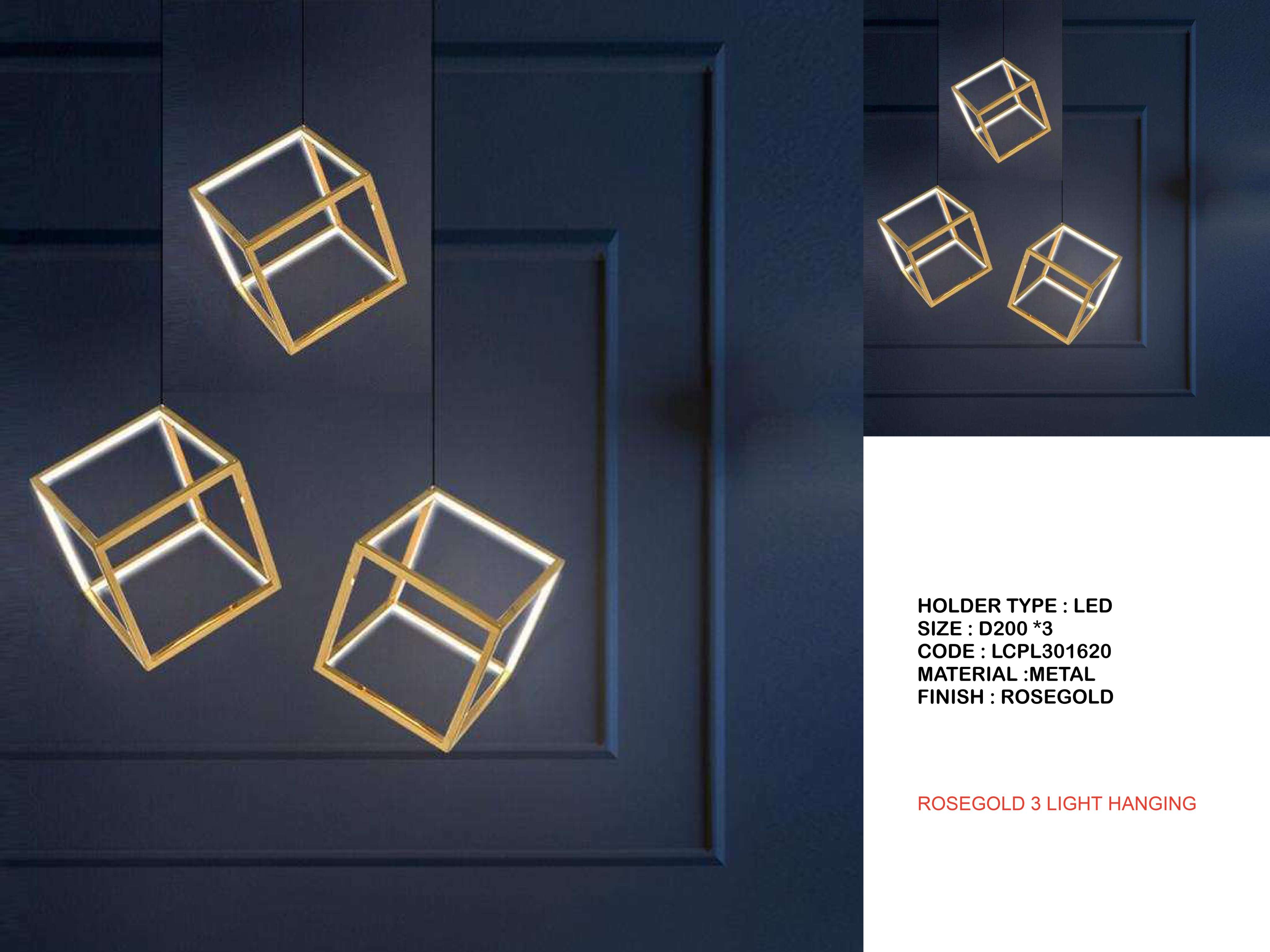 Beyond Lights - Rosegold Cube Light- LCHL